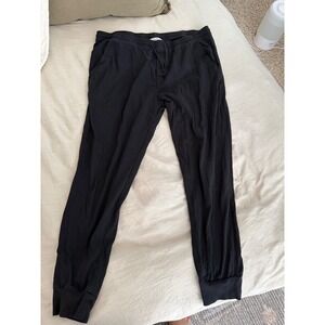 J. Crew Knit Cotton Jogger Sweatpants Black‎ Lounge Pants Slim Mens Size L